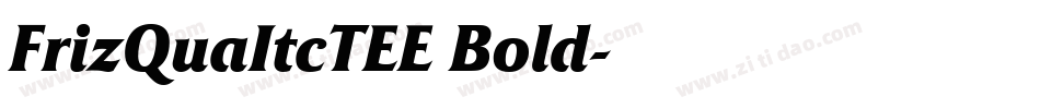 FrizQuaItcTEE Bold字体转换
